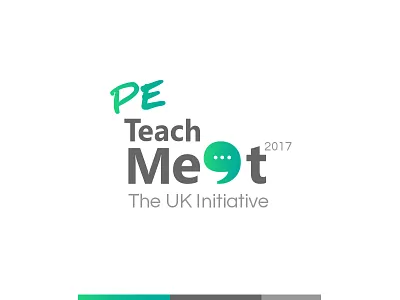 PE TeachMeet 2 branding chat competition design logo meet pe teach teaching