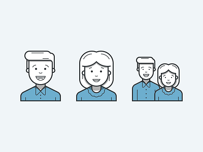 Heroicons Couple couple female icon set icons male outline user