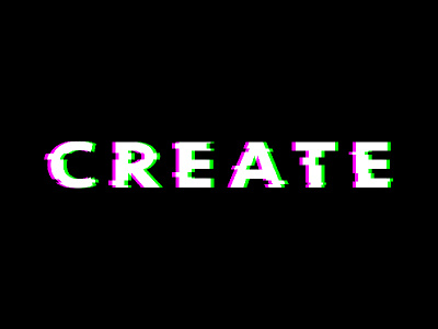 Create Glitch create glitch rgb typography