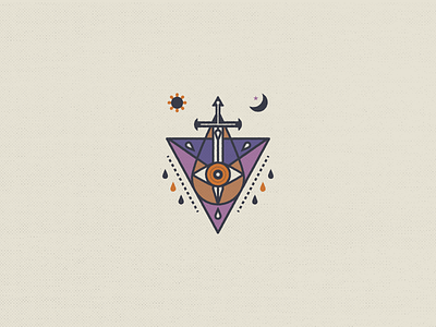 Feels - Illustration Design design eye grunge icon illuminati illustration logo minimal sword warrior