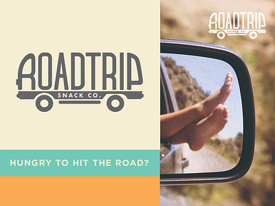 Roadtrip Snack Co. custom hippie logo logotype roadtrip texture type van