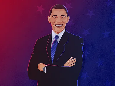 Farewell, Obama. 2d barack obama farewell flat illustration photoshop potus president speech
