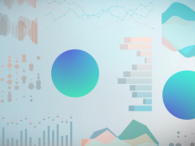 Bank Network bar chart circle data geometry gradient information line visualisation