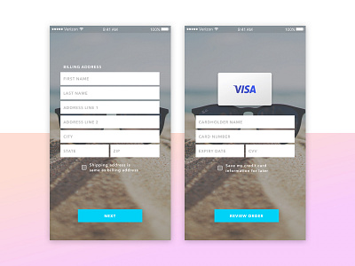 Credit Card credit card daily ui form mobile ui ux