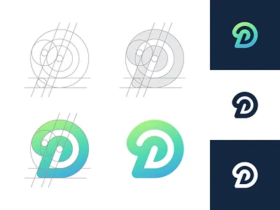 D 2 d letter logo logotype mark monogram symbol typography