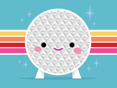 Spaceship Earth cute disney disney world epcot jerrod maruyama kawaii spaceship earth