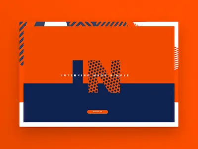 Intern — Web App blog button contrast flat design intern landing page orange pattern web app