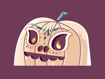 Skull Pumpkin day dead halloween illustration mexico pumpkin skull
