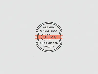 Coffee detail badge banner branding coffee crest drink logo packaging shield stamp typography