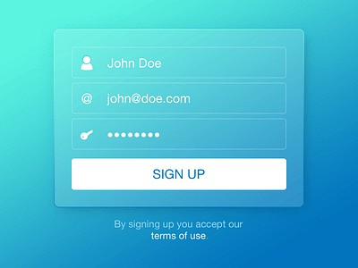 #dailyui #001 dailyui form sign up