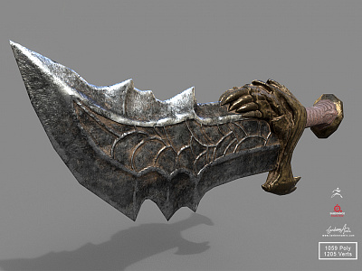 God of War | Blade of Chaos 3dsmax gameasset gaming lowploy pbr substancepainter zbrush