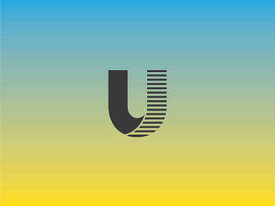 U Logo design gradient letter letteru logo u vector