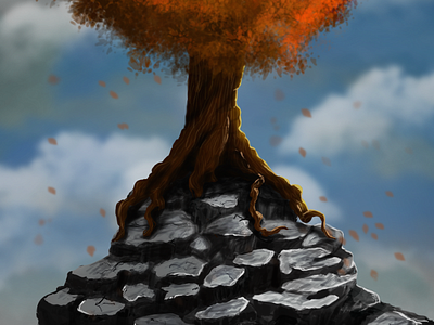 Tree of Divinity art digital nature painting tree