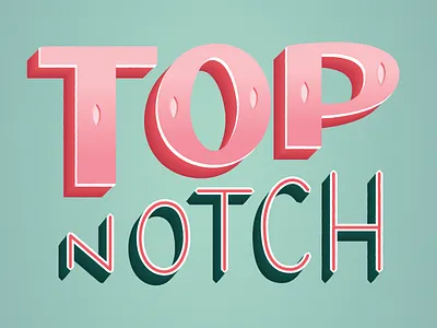 Top Notch hamilton handlettering handtype lettering top notch type typography
