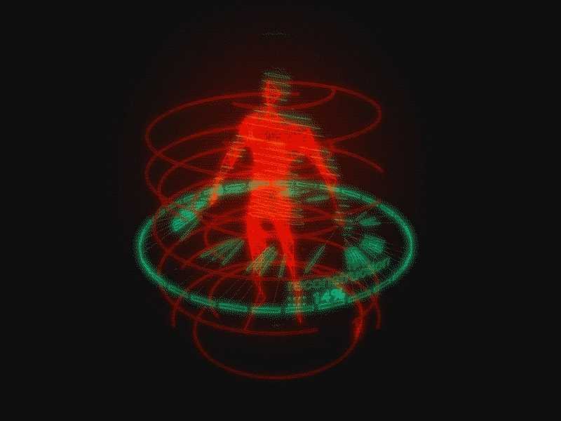 Molecular Reconstruction /// hologram houdini interface reconstruction ui ux vr