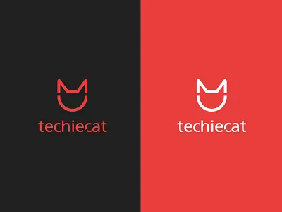 typography Logo cat logo red typography vi