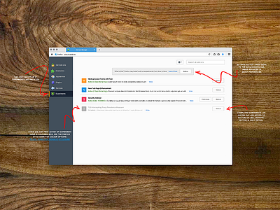 Firefox Shield Study Experiments Tab addons browsers experiments firefox mozilla preferences surveys tabs tests ui ux