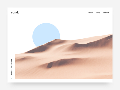 Sand clean landing page sand simple ui website