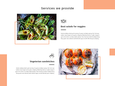 Food Services design food restaurant section template ui ux vegetarian