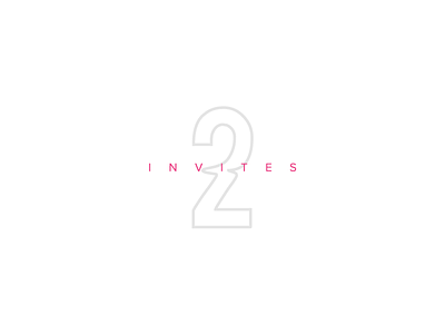 2 Invites design dribbble flat free giveaway graphics icon invitation invite logotype ui