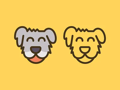 Doggo #4 dog line logo outline