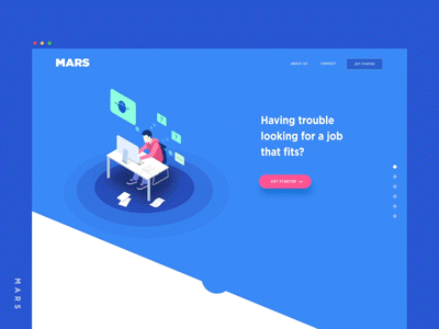 MARS - Landing Page animation character illustration interaction landing page motion ui ux vietnam web