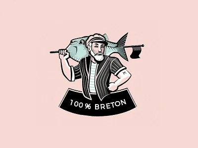 Wild fish brittany fish illustration sailor