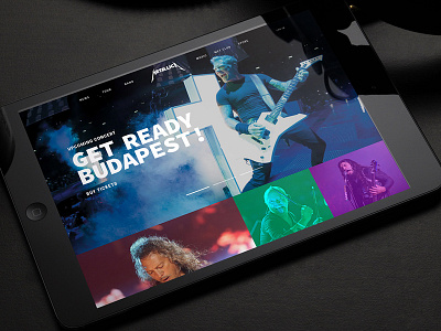 Metallica Website Redesign ipad metallica music sketch tablet ui ux website