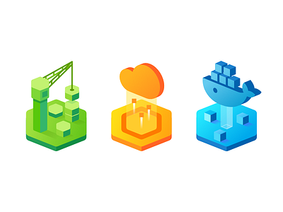 Icon Set affinity designer build deploy docker icon