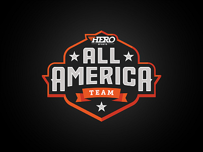 All America america badge design hero logo ribbon sports