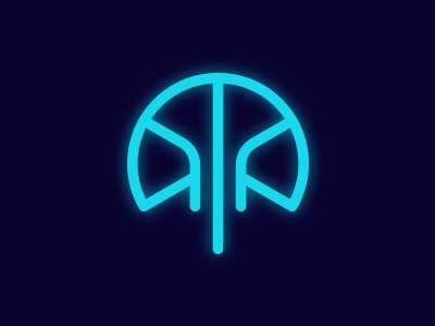 Neon Stingray Logo logo logotype neon stingray