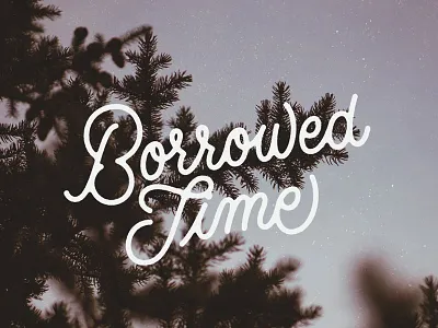 Borrowed Time hand lettering lettering monoline script type