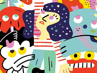 Unlock Your True Potential creative pep talk illustration lettering