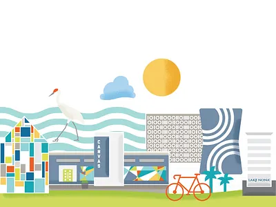 In progress community illustration cityscape illustration