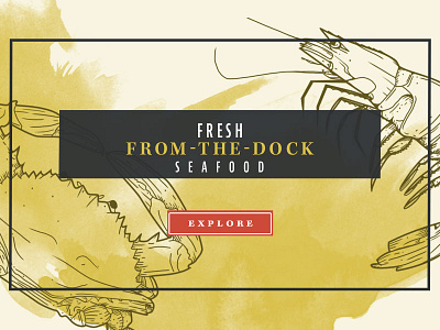 Seafood teaser charleston crab food seafood shrimp vector watercolor