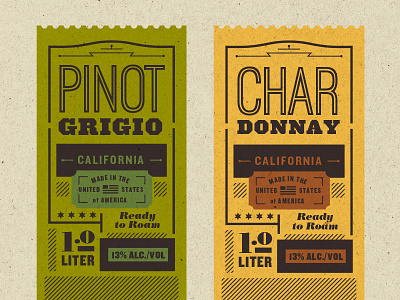 Wine Label chardonnay design label packaging pinot grigio type wine