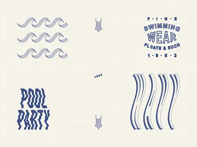 Aquatics, etc badge icon lockup pool summer swim wavy