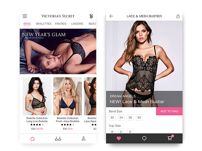 Victoria's Secret app black bra girl pink secret sexy ui victoria