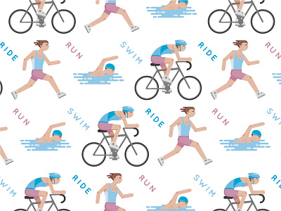 triathlon pattern pattern ride run sport swim triathlon