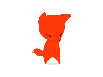foxie character cute flat fox vector
