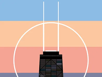 The John Hancock Building Chicago architecture chicago illustrator skyline skyscraper