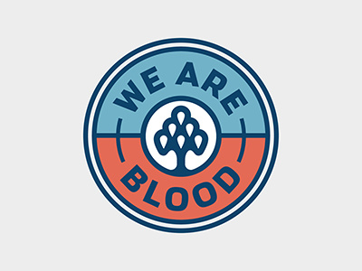 We Are Blood Logo charity community donation family identity