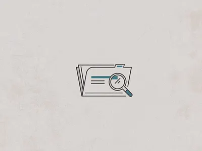 Research & Resources folder icon iconography magnifying glass research resource resources
