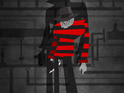 Happy Friday the 13th animation design freddy horror illustration nightmare