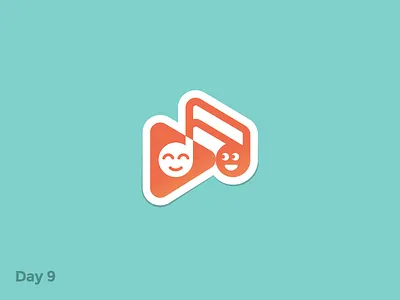 Daily Logo 9/50 - Music Startup Logo branding character cute and funny dailylogochallenge letter logo m mark music note sound symbol logo