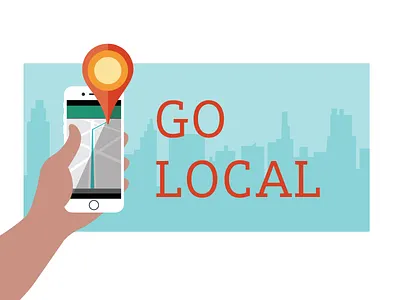 Go Local gps illustration iphone urban