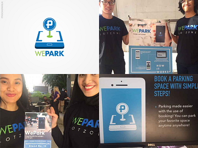 WePark Logo logo logodesign logomark mobile parking parkingspace