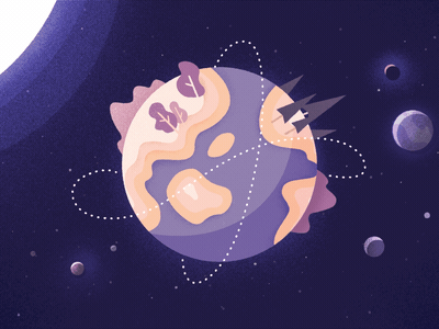 Planet animation explainer video fireart fireart studio motion design motion graphics planet space sun