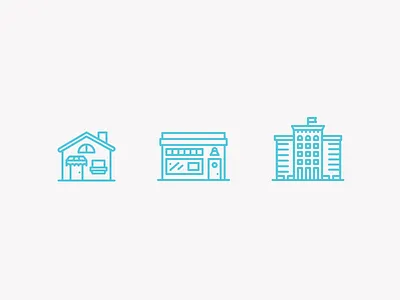 Bulk Plan Icon Set agency architecture bright building clean enterprise freelance friendly icon line monoline structure