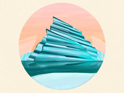 Arctic landscape arctic digital painting ice illustration landscape snow sunset wacom wip